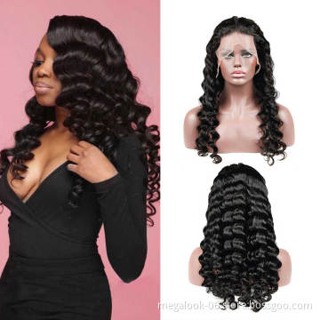 Loose Wet Wave  And Wavy Unprocessed Virgin Human Hair Wigs 13*6 Front Lace Wig With Virgin Hair Frontal